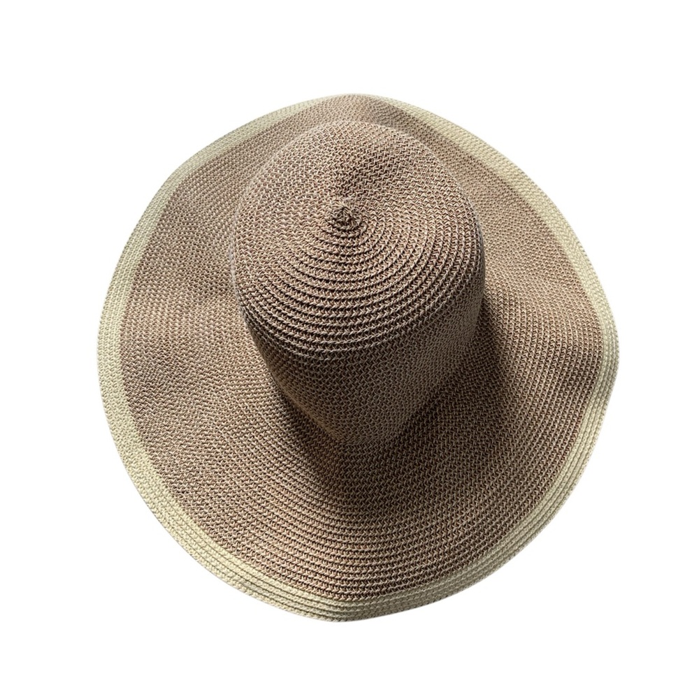 Stylish Tan Wide-Brim Beach Hat